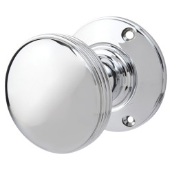 Heritage Brass by M Marcus Polished Chrome Mortice Door Knob - 69mm Rose Diameter - Richmond Range