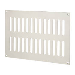 Altro Plain Slotted Vent - 242 x 165mm - 6600mm² Free Air Flow - Polished Stainless Steel