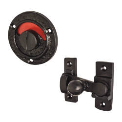 Olde Forge Bathroom Turn & Release with Indicator Bolt - 71mm Diameter - Antique Black Iron