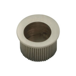 Klug Round Door Edge Finger Flush Pull - 30mm Diameter - Satin Nickel