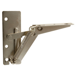 Tex Flap Spring Stay - 165 x 128 x 45mm - Nickel Plated - Pair