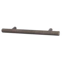 Altro 12mm T-Bar Cabinet Pull Handle - 128mm Centres - Brushed Pewter Effect
