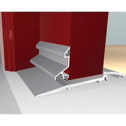 Exitex Industrial Threshold Seal - 1000mm Length - Inward/Outward Opening - Plain Aluminium