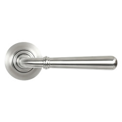 From The Anvil Satin Stainless Steel Door Handles on Round Rose - Newbury Range