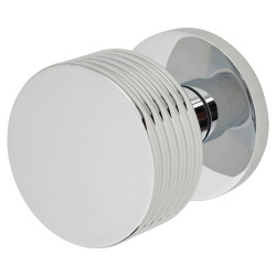Jedo by Frelan Polished Chrome Mortice Door Knob - 60mm Rose Diameter - Ribbon Range