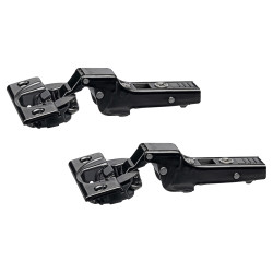 Blum CLIP Top Soft Close Cabinet Hinge - 110° - Half Overlay - Black Onyx - Pair