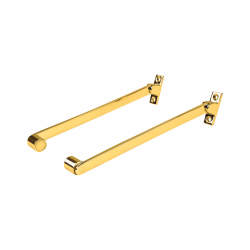 Roller Arm Fanlight Stay - 150mm Length - Polished Brass - Pair