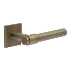 CRES by Frelan Antique Brass Fixed Dead Door Handles on Square Rose - CR-103 Range