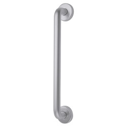 Altro 19mm D-Bar Door Pull Handle on Rose - Screw Fix - 225mm Centres - Satin Aluminium