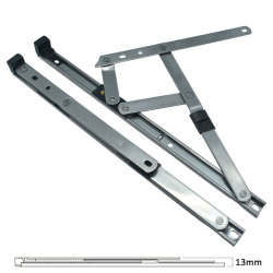 uPVC/Timber Standard Window Friction Stay Hinge - 13mm Stack - 12"/300mm - Side Hung - Pair