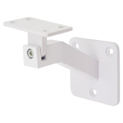 Altro Square Plate Handrail Bracket - 75mm Projection - White