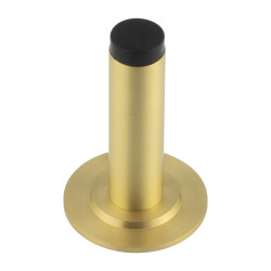 Burlington by Frelan Plain Projection Door Stop on Stepped Rose - 76mm Projection - Satin Brass