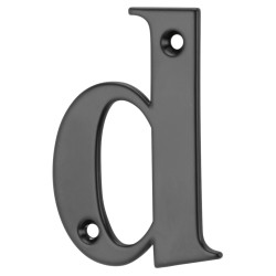 77mm Screw Fix Door Letter - d - Black