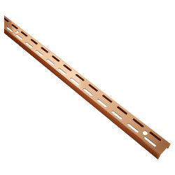 Rothley Twin Slot Shelf Wall Upright - 1000mm Length - Polished Copper