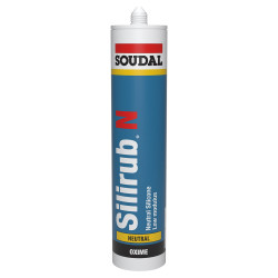 Soudal Silirub N Neutral Silicone Sealant - 270ml - Clear