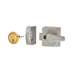 ERA Replacement Nightlatch - 40mm Backset - Satin Chrome Case/Polished Brass Cylinder