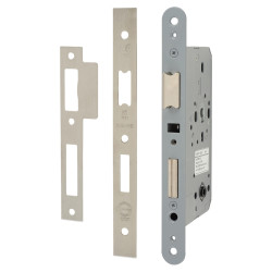 Arrone AR8103 DIN Bathroom Lock - 88mm Case - 60mm Backset - Square - Satin Stainless Steel