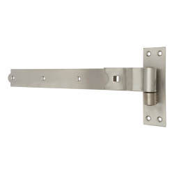 GateMate Medium Duty Cranked Hook & Band Gate Hinge - 450 x 45mm - 316 Stainless Steel - Pair