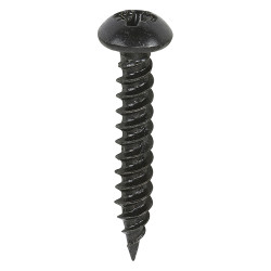 TIMCO Blackjax Pozi Round Head Wood Screws - 8 x 1" - Exterior Black Organic - Pack of 200