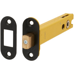 Altro 5mm Tubular Bathroom Deadbolt - 127mm Case - 108mm Backset - Radius - Matt Black