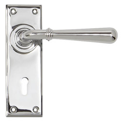From The Anvil Polished Chrome Keyhole Door Handles - Newbury Range - 152 x 50mm