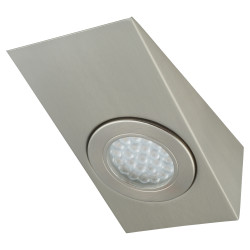 Forum Culina Lago 1.5W LED Wedge Cabinet Downlight - IP44 - 3000K Warm White - Satin Nickel