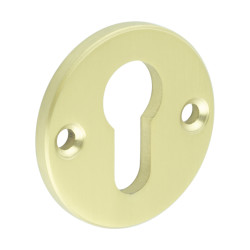 CRES by Frelan Face Fix Security Escutcheon - 52mm Diameter - Euro - Satin Brass