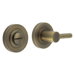 Burlington by Frelan Easy Turn & Release with Plain Rose - 50mm Diameter - Antique Brass