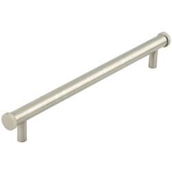 Hoxton by Frelan Thaxted 15mm Knurled T-Bar Cabinet Pull Handle - 224mm c/c - Satin Nickel