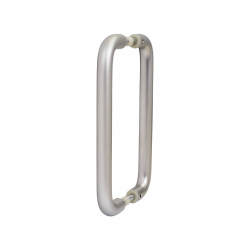 Altro 19mm D-Bar Door Pull Handle - Back to Back - 225mm Centres - Satin Aluminium