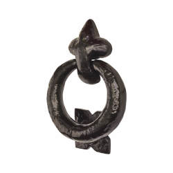 Elan Ring Door Knocker - 125 x 95mm - Metalized Antique Black Iron