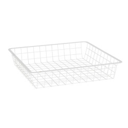 elfa Top Track System - Click In Shallow Wire Basket for Gliding Frame - 427 x 427 x 85mm - White