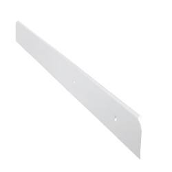 Altro 630mm Aluminium Worktop Edging End Cap - 40mm Worktop Thickness - White