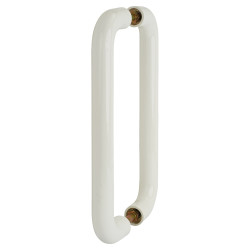 Hoppe AR602/425 Nylon D-Bar Door Pull Handle - Back to Back - 425mm c/c - Diamond White
