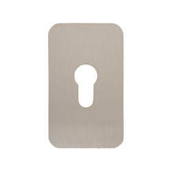 Touchpoint Jumbo Adhesive Fixing Escutcheon - 100 x 60mm - Euro - Satin Stainless Steel