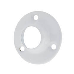 Rothley 25mm Tube Hanging Rail End Socket - White - Pack of 2