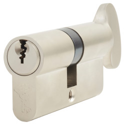 Mul-T-Lock MTL200 6 Pin 80mm Euro Thumbturn Cylinder 40Turn + 40mm - Satin Nickel - Master Keyed C