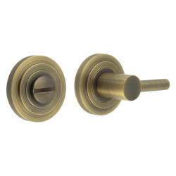 Burlington by Frelan Easy Turn & Release with Stepped Rose - 50mm Diameter - Antique Brass