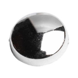 Plastic Screw Dome - 15mm Diameter - Chrome Plated