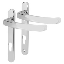 Fab & Fix Windsor uPVC Extended Multipoint Door Handle - 92mm c/c - Pol Chrome