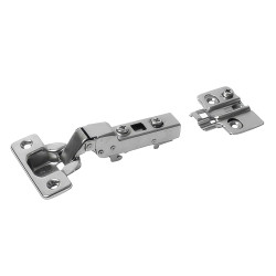 Klug Clip-On Soft Close Cabinet Hinge - 105° - Half Overlay - Zinc Plated - Pack of 100 Pairs