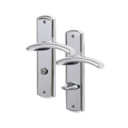 Heritage Brass by M Marcus Polished Chrome Bathroom Door Handles - Centaur Range - 189 x 48mm