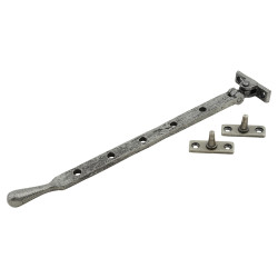 From The Anvil Pear Drop Casement Window Stay - 12"/305mm Length - Pewter