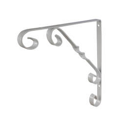 Touchpoint Ornamental Scroll Shelf Bracket - 195 x 195mm - White