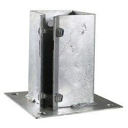 TIMCO Bolt Down Fence Post Shoe - Bolt Secure - 75 x 75mm - Galvanised