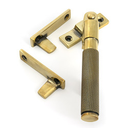 From The Anvil Brompton Knurled Locking Night Vent Casement Window Fastener - Aged Brass
