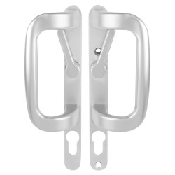 Trojan uPVC Patio Lock Door Handle - Euro - Silver