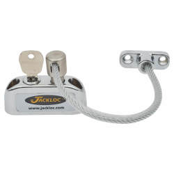Jackloc Pro-5 Key-Locking Retro Style Cable Window Restrictor – Chrome