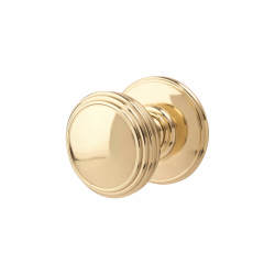 Carlisle Brass Polished Brass Rimmed Mortice Door Knob - 70mm Rose Diameter - Delamain Range