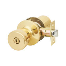 Touchpoint Polished Brass Hotel Bathroom Mortice Door Knobset - 65mm Rose Diameter